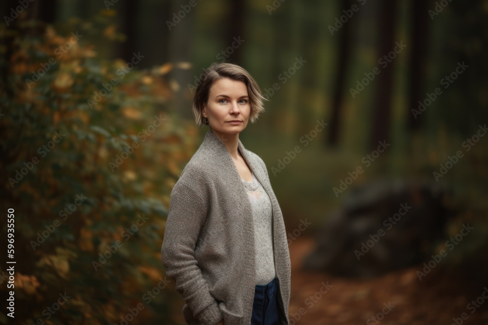 Portrait of a beautiful young woman in the autumn forest. Autumn fashion. Portrait of a beautiful young woman in the autumn forest. Autumn fashion.