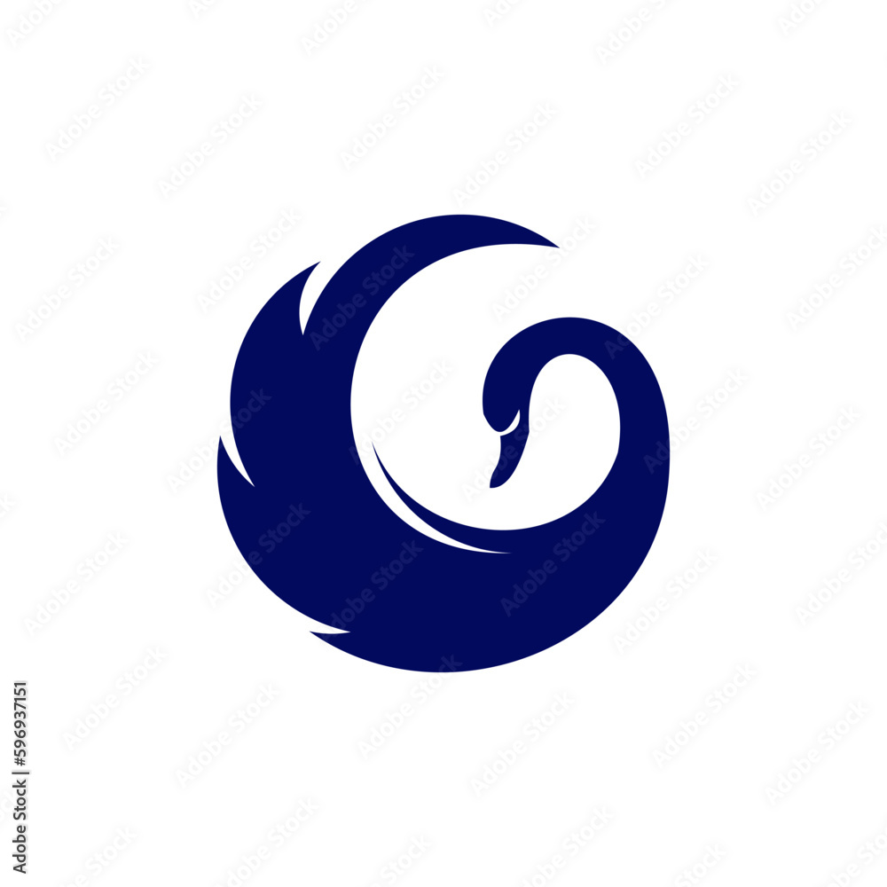 Unique concept. Swan bird abstract vector logo design template. Creative symbol for SPA, Cosmetics, Beauty and Health. Minimalistic icon idea. Unique concept. Swan bird abstract vector logo design template. Creative symbol for SPA, Cosmetics, Beauty and Health. Minimalistic icon idea.