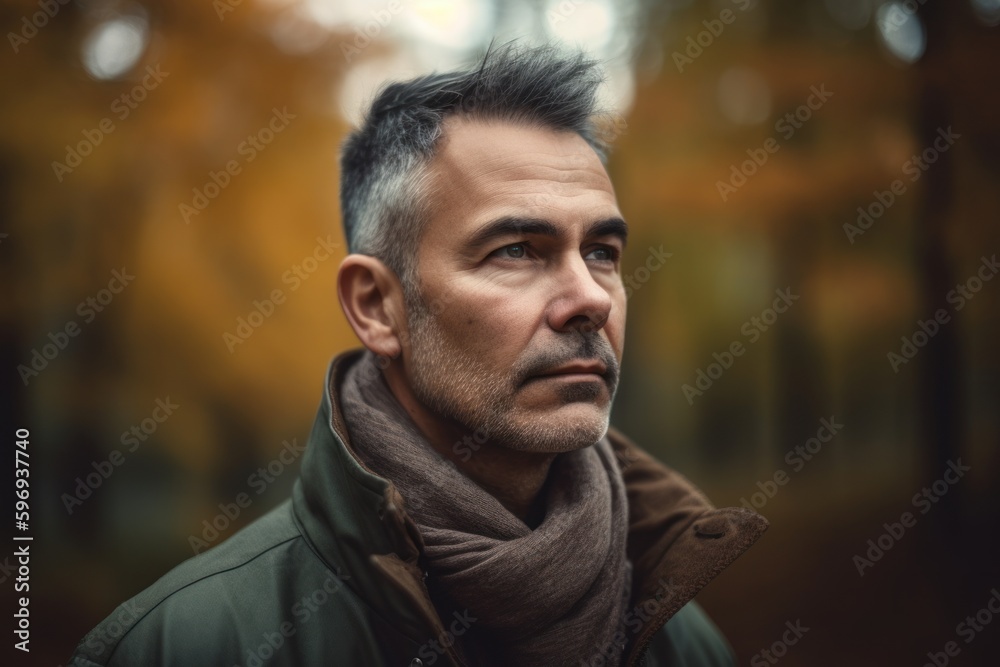 Portrait of a handsome man in the autumn park. Men's beauty, fashion. Portrait of a handsome man in the autumn park. Men's beauty, fashion.