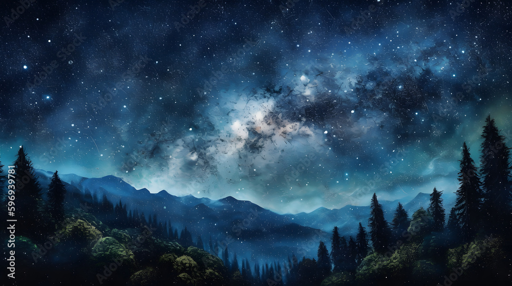 綺麗な星空 No.030 | Beautiful starry sky Generative AI