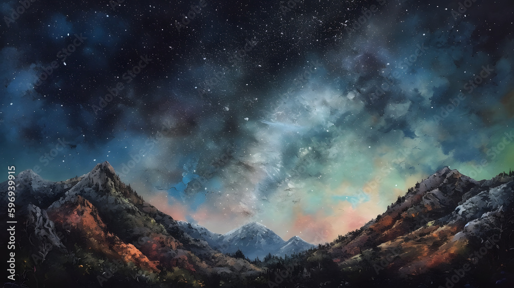 綺麗な星空 No.021 | Beautiful starry sky Generative AI