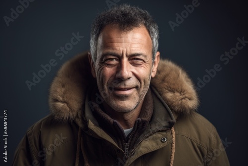 Portrait of a middle-aged man in a warm jacket.