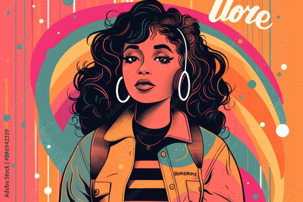 Retro illustration of lgbtq members for Pride month with generative ai Retro illustration of lgbtq members for Pride month with generative ai