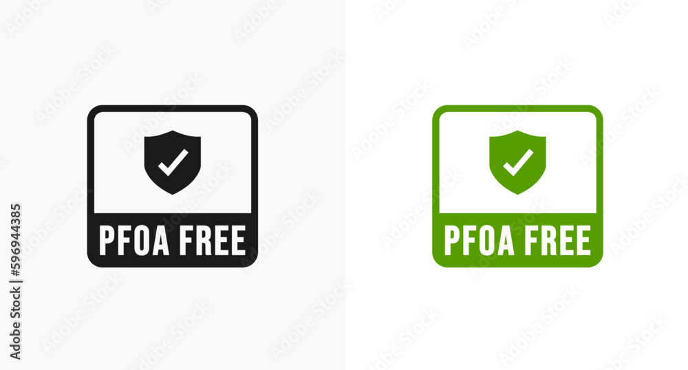 PFOA Free Mark or PFOA Free Label Vector Isolated in Flat Style. Best