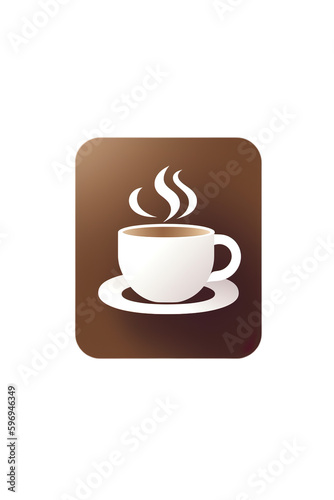 A logo of a coffee cup