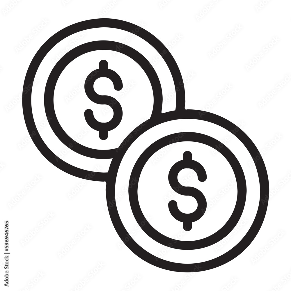 coin line icon coin line icon