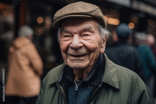 Portrait of an elderly asian man in Paris, France.