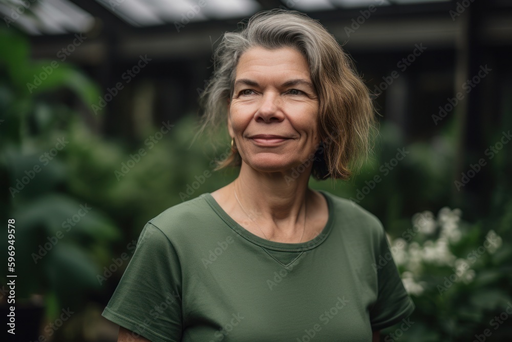 Portrait of a smiling senior woman looking at camera in the garden Portrait of a smiling senior woman looking at camera in the garden