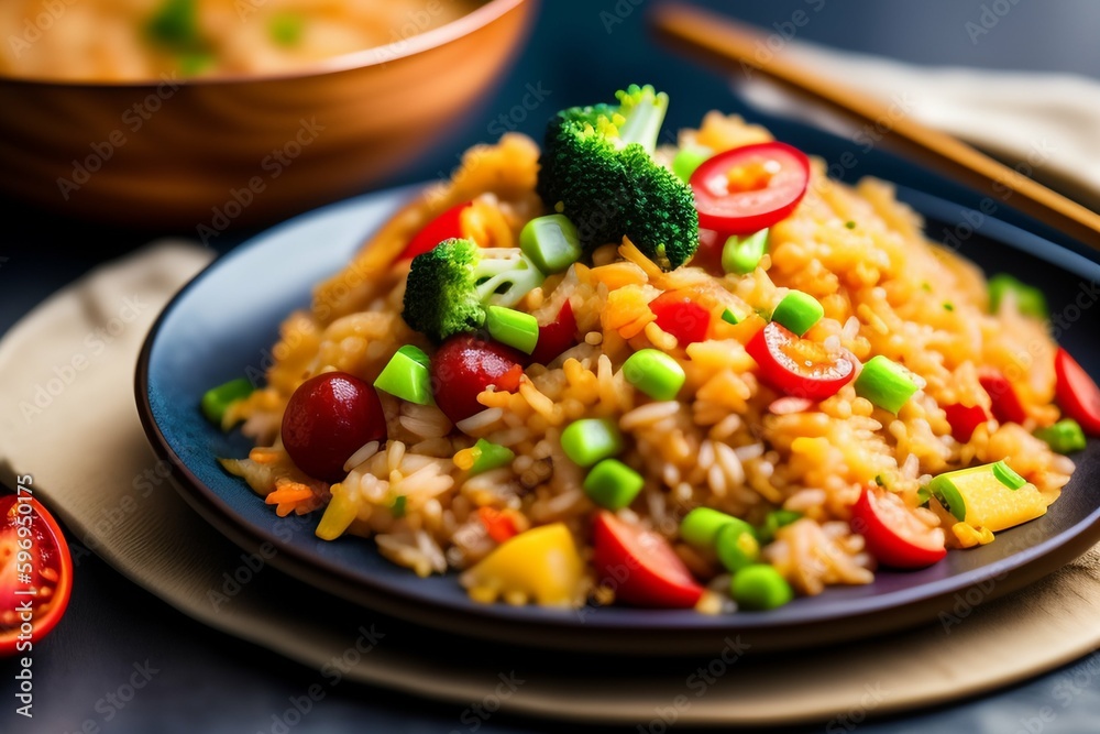 Mouth-Watering Fried Rice Illustration: A Delicious Visual Treat