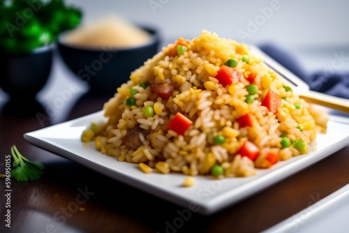 Sizzling Fried Rice Illustration: A Feast for the Eyes