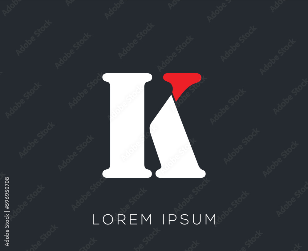 Initial Alphabet 'K' Logo Design Template Initial Alphabet 'K' Logo Design Template