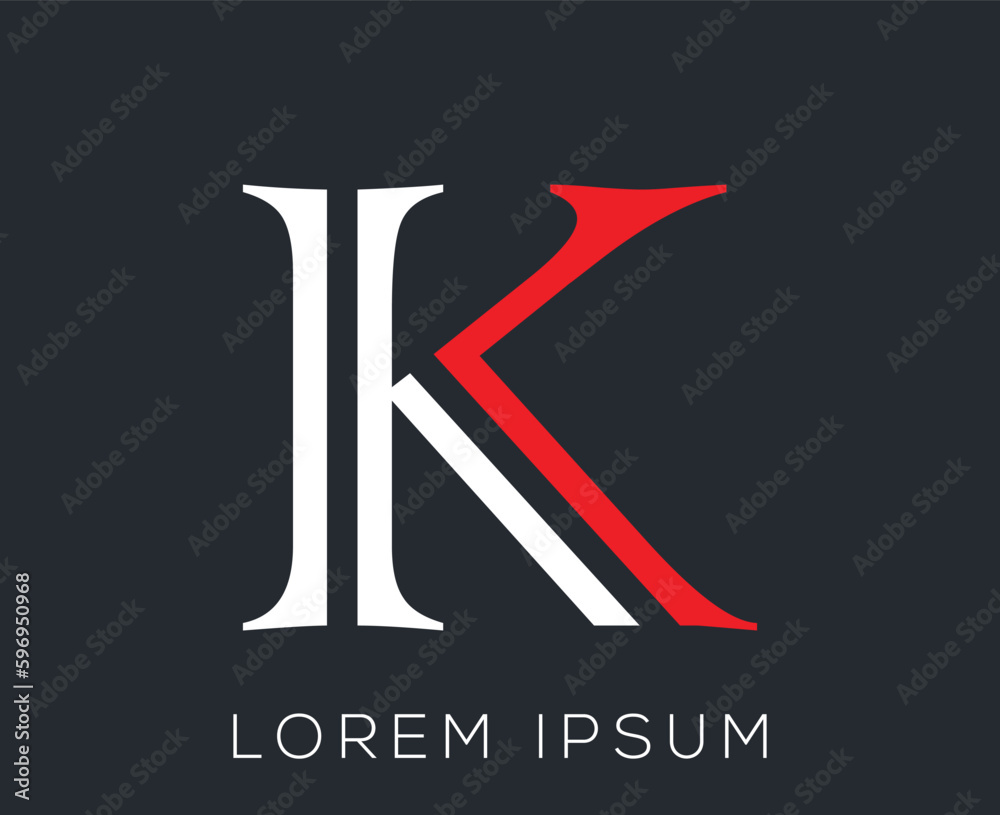 Initial Alphabet 'K' Logo Design Template Initial Alphabet 'K' Logo Design Template