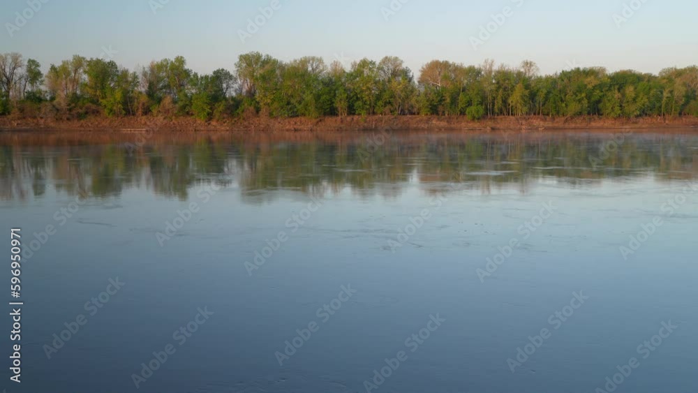 calm spring sunrise over the Missouri River at Dalton Bottoms, MO calm spring sunrise over the Missouri River at Dalton Bottoms, MO