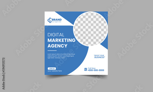 Digital marketing agency social media and post template