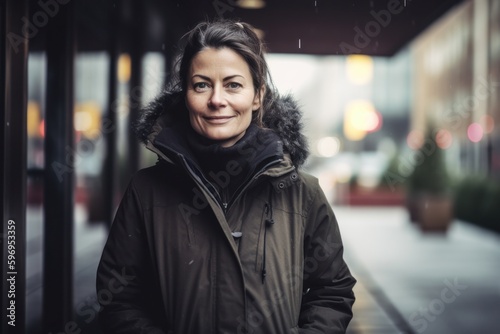 Portrait of a beautiful middle-aged woman in the city. © Robert MEYNER