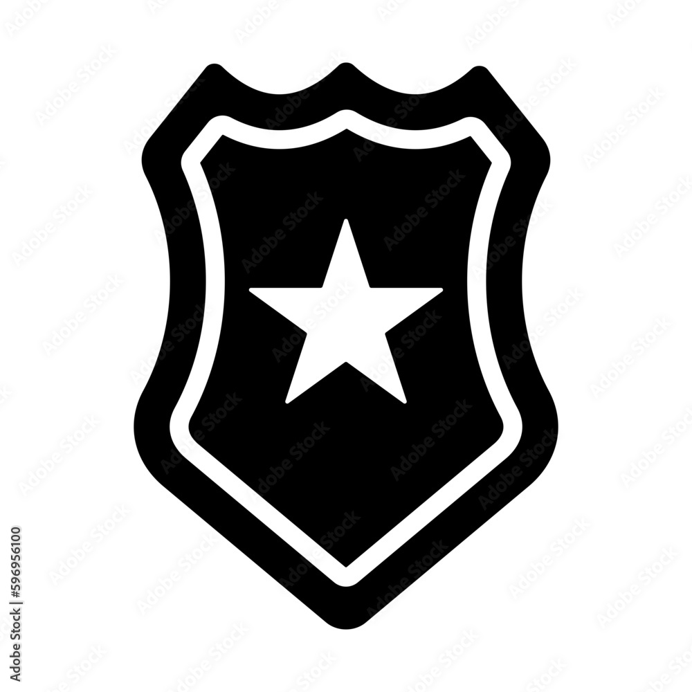 Law enforcement glyph icon for law, guardian, guard, emblem, badge, protect, police, security, and shield logo Law enforcement glyph icon for law, guardian, guard, emblem, badge, protect, police, security, and shield logo