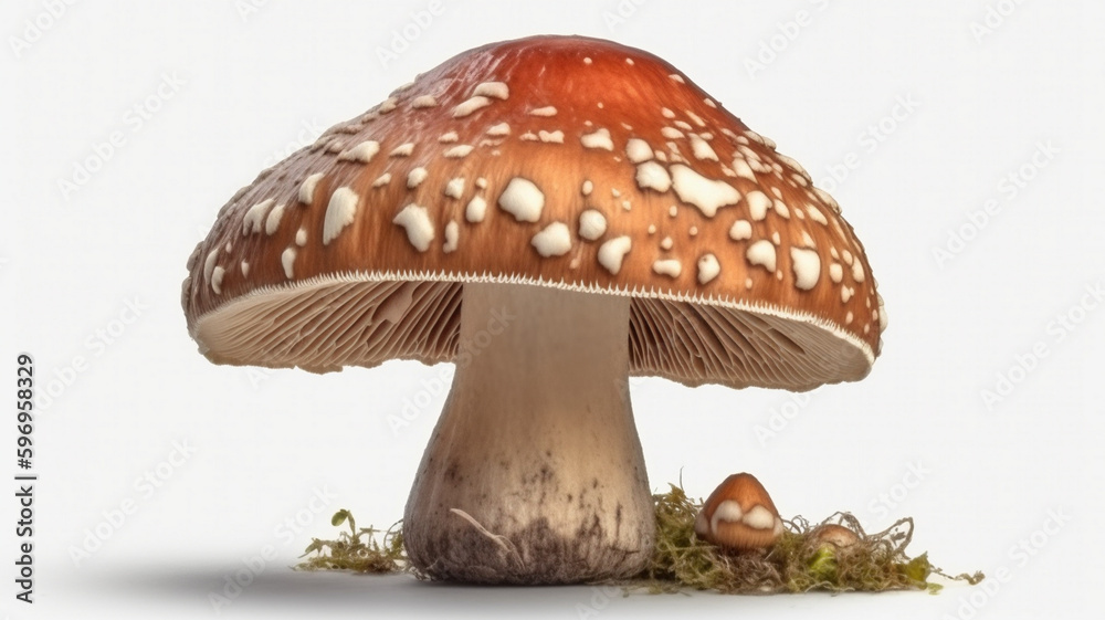 Mushroom and mushrooms with white background Mushroom and mushrooms with white background