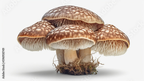 Mushroom and mushrooms with white background