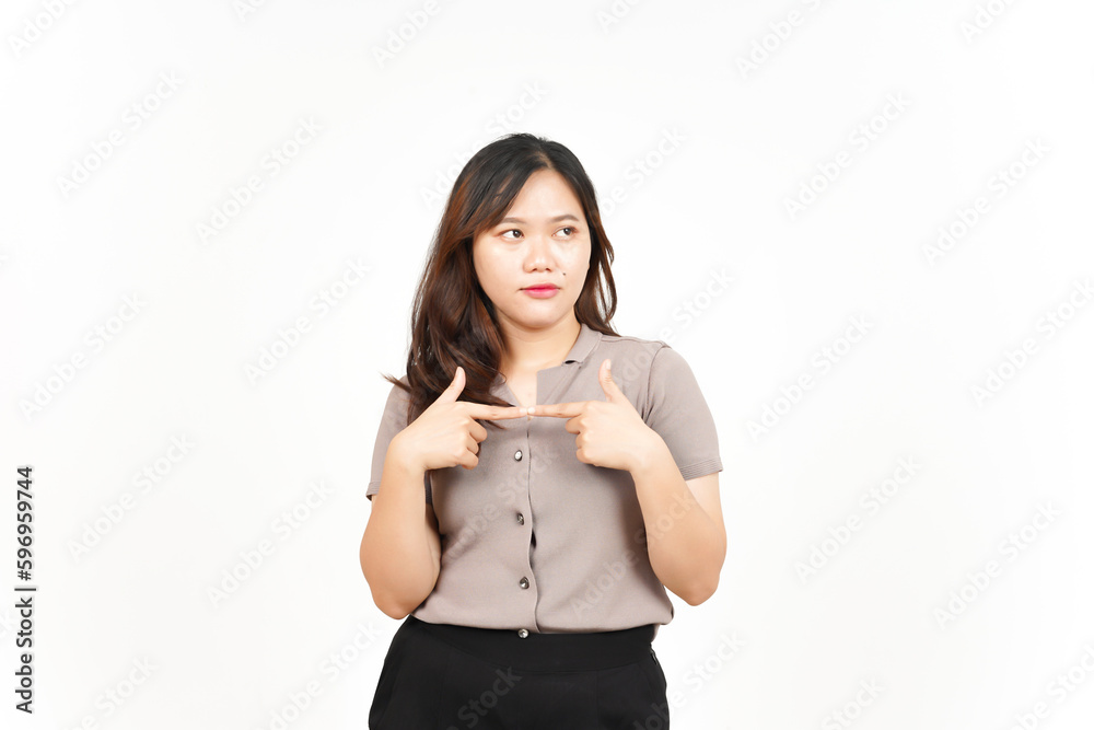 Thinking gesture Of Beautiful Asian Woman Isolated On White Background Thinking gesture Of Beautiful Asian Woman Isolated On White Background