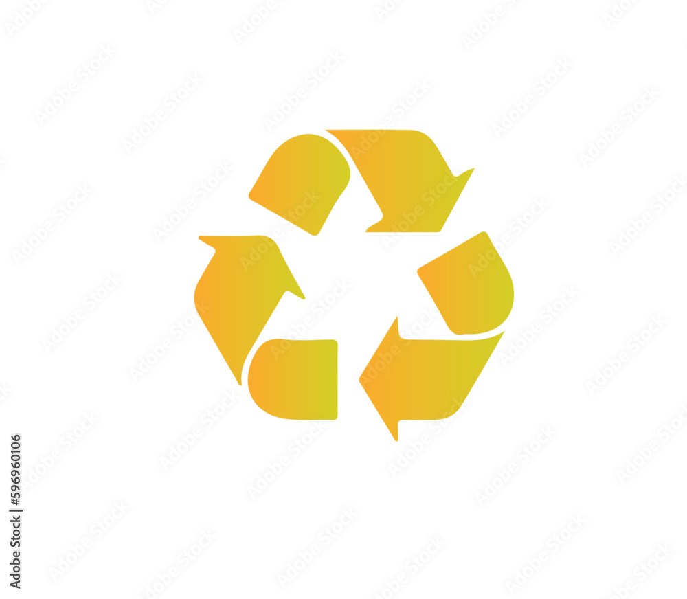 recycle symbol on a white background