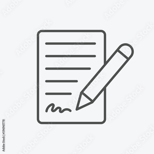 Contract vector icon. Isolated business icon vector design. © ASH