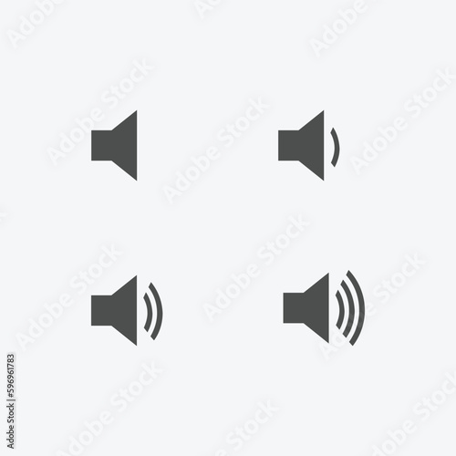 Volume vector icon. Isolated sound vector design