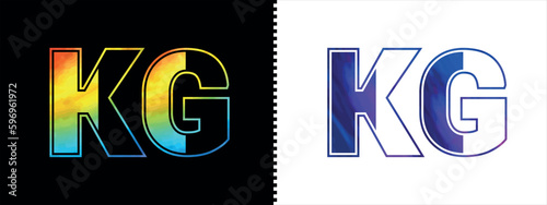 Letter KG logo design vector template. Creative modern luxurious logotype for corporate business identity