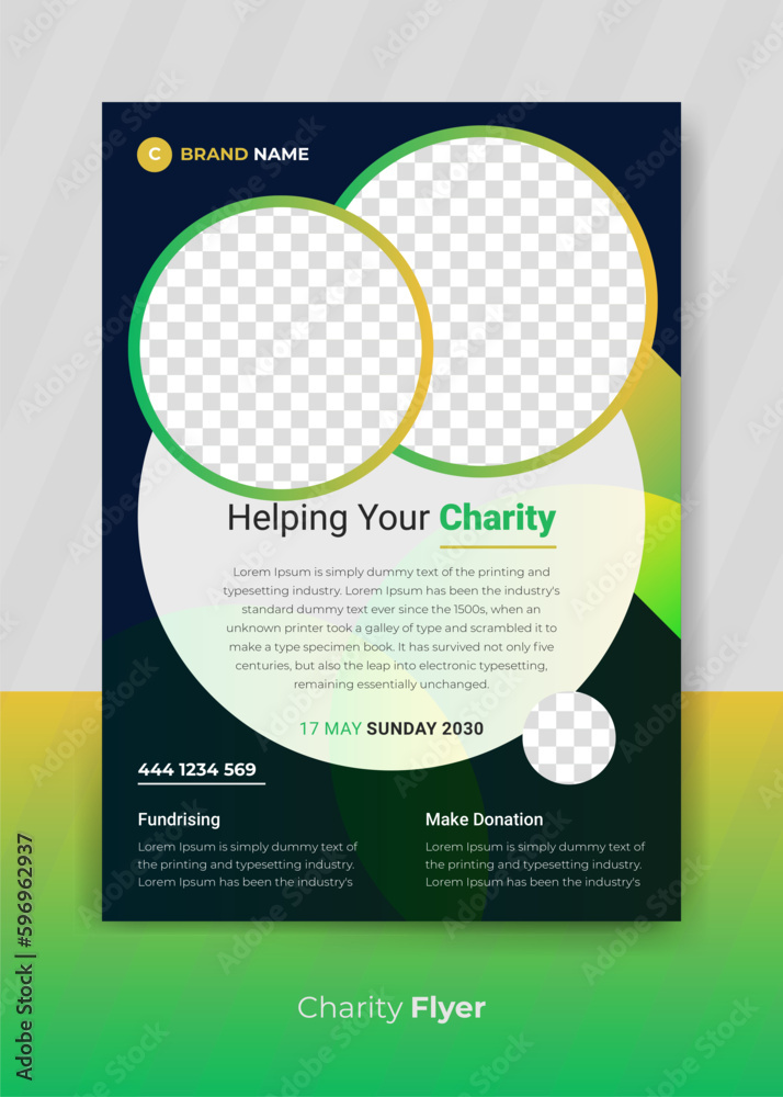 Charity Flyer design and Event Fundraising banner volunteer Donation poster template Charity Flyer design and Event Fundraising banner volunteer Donation poster template