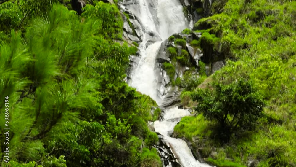Beautiful Efrata waterfall in the mountains of Sumatra. Sumatra, Indonesia. Beautiful Efrata waterfall in the mountains of Sumatra. Sumatra, Indonesia.