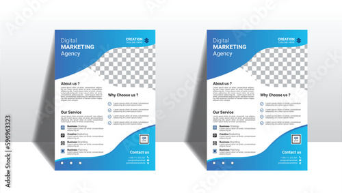 An a4 flyer template, modern template and modern design, perfect for creative professional business flier. Any poster, brochure cover, design, layout, space for photo background, vector illustration.