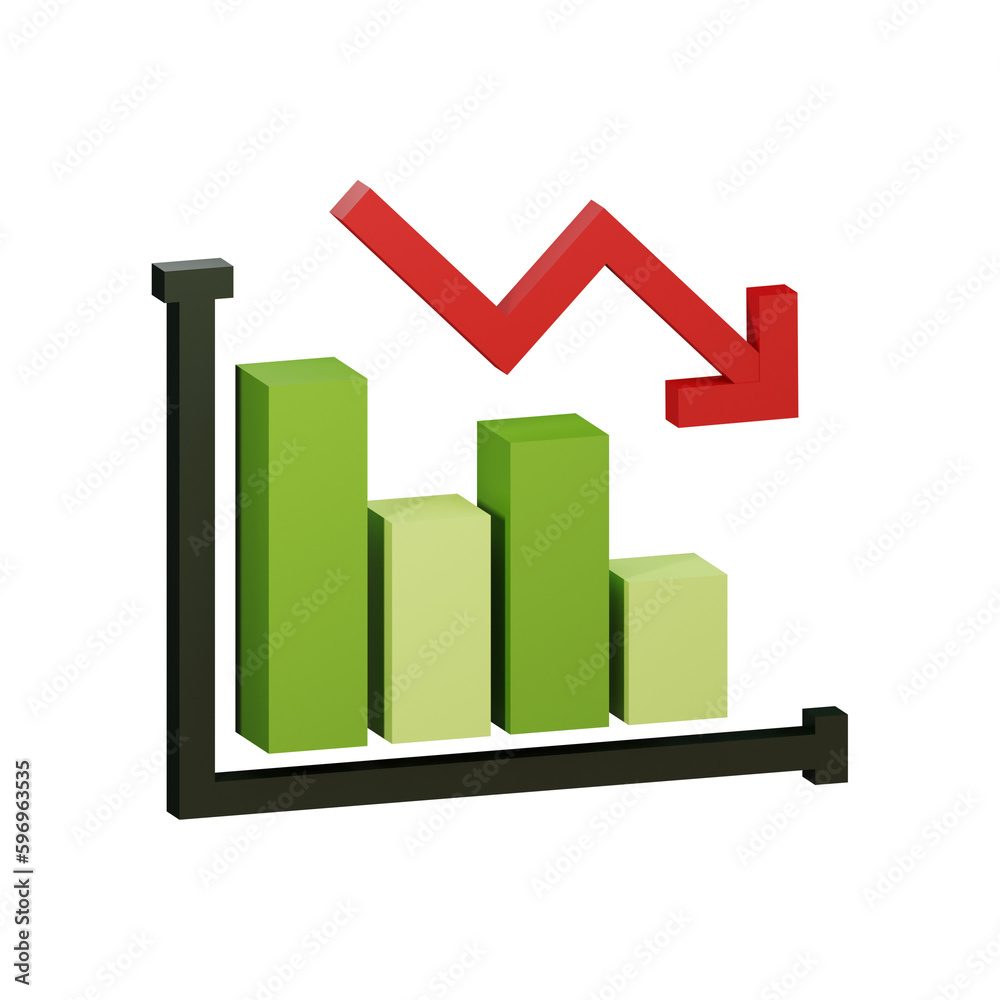 Bar chart 3d icon Bar chart 3d icon