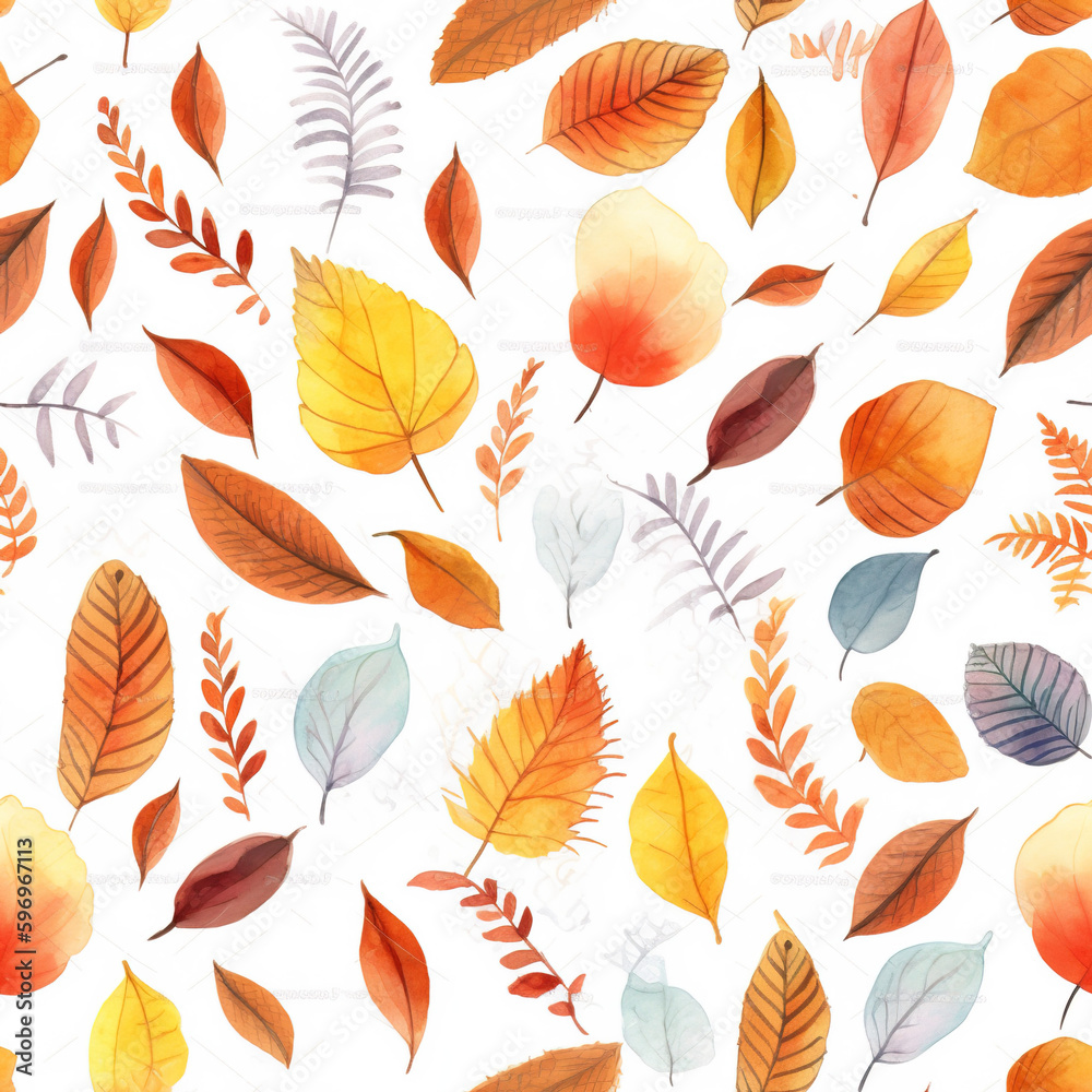autumn leaves pattern on white background autumn leaves pattern on white background