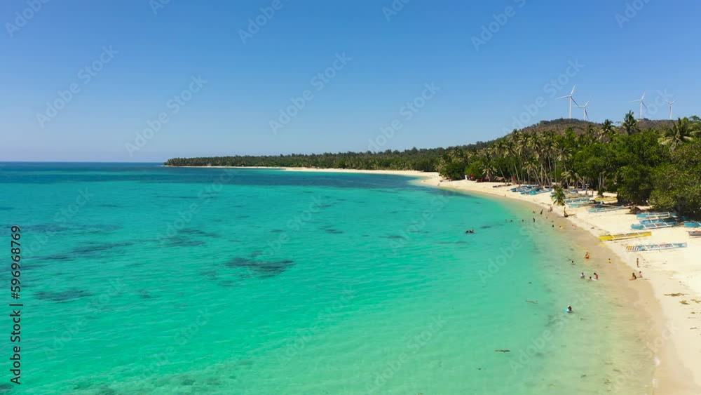Beautiful sea landscape beach with turquoise water. Pagudpud, Ilocos Norte, Philippines. Beautiful sea landscape beach with turquoise water. Pagudpud, Ilocos Norte, Philippines.