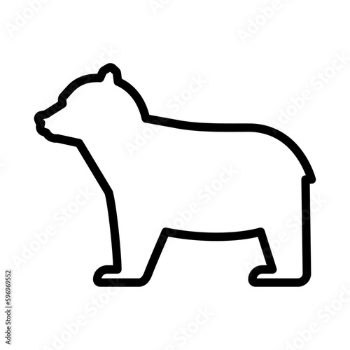 Icono de oso. Animal mamífero de vida silvestre, cazador. Ilustrador