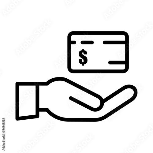 Icono de crédito. Tarjeta de crédito, de compras. Concepto de finanzas. Ilustración vectorial