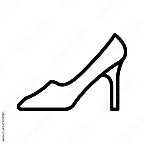 Icono de calzado de mujer. Zapato, tacón. Ilustración vectorial