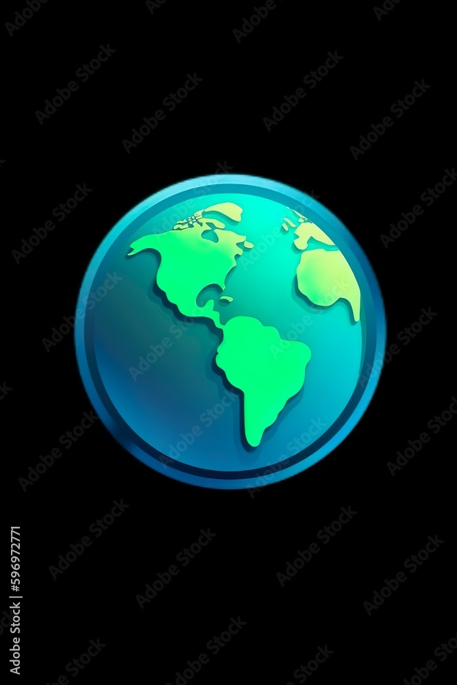 A blue and green globe