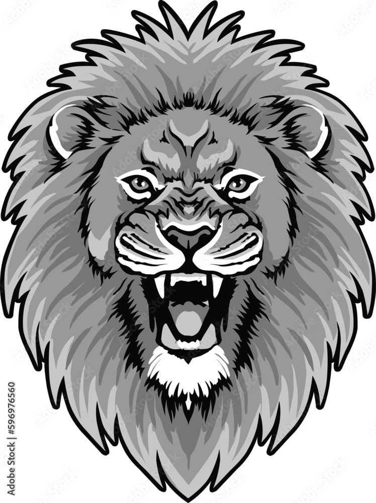 Obraz premium Lion Head Vector Illustration