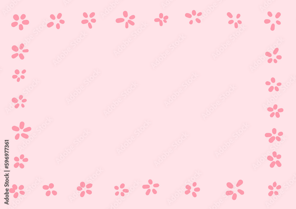 Illustration of pink flower on a pink background.