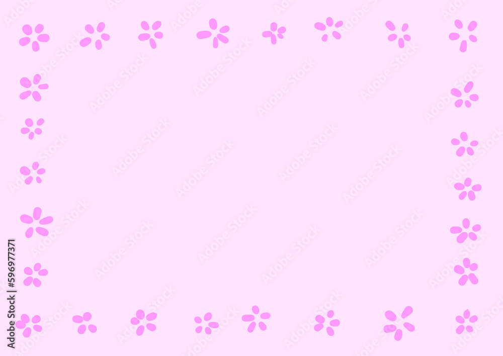 Illustration of a pink flower on a pink background.
