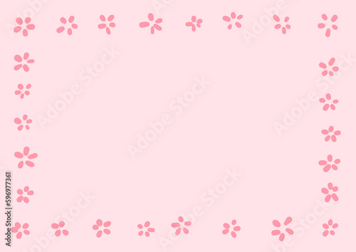 Illustration of pink flower on a pink background.