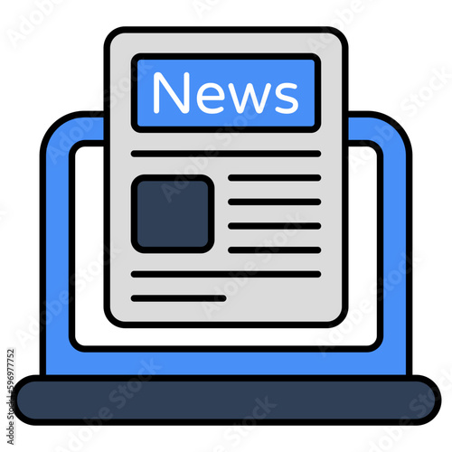 An icon design of online news