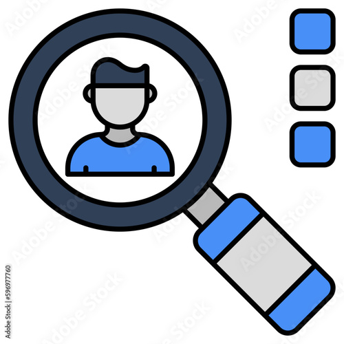 Headhunting icon, editable vector 