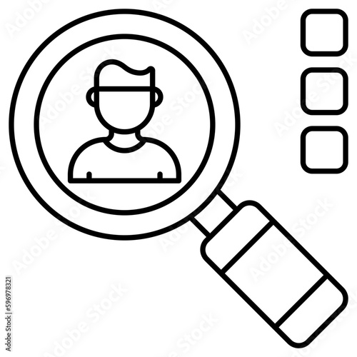 Headhunting icon, editable vector 
