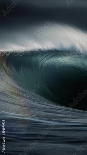 Perfect wave on the ocean