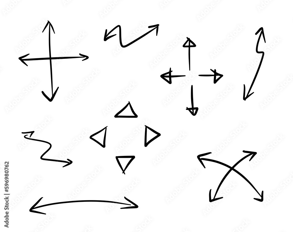 An arrow drawn with a black pen. An arrow drawn with a black pen.