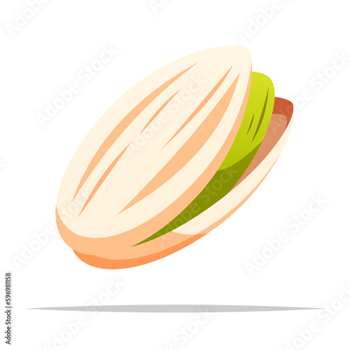 Pistachio nut vector isolated illustration