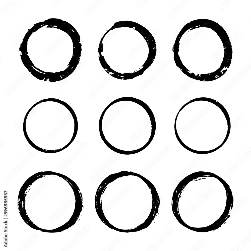Super set of circles lines sketch hand drawn. Doodle circles for design elements Super set of circles lines sketch hand drawn. Doodle circles for design elements