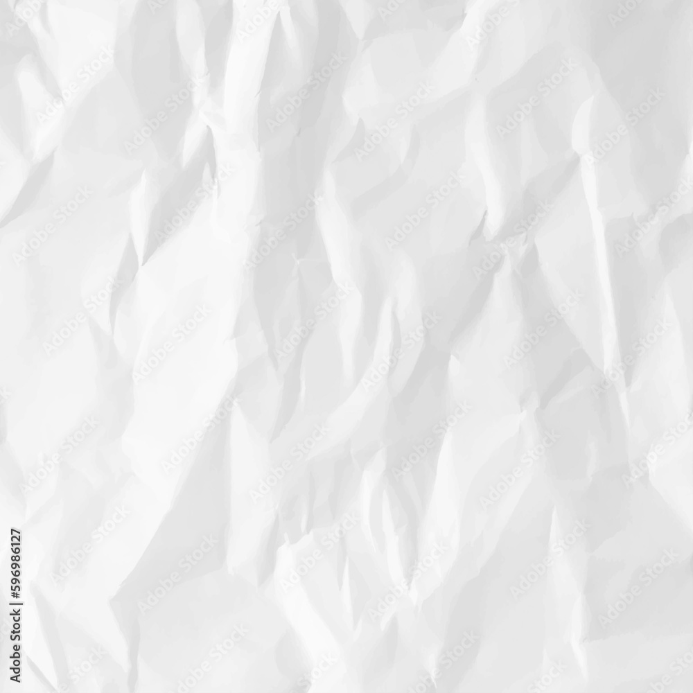 Obraz premium White creased crumpled paper sheet texture can be use as background. Ragged White Paper, white waxed packing paper texture. 