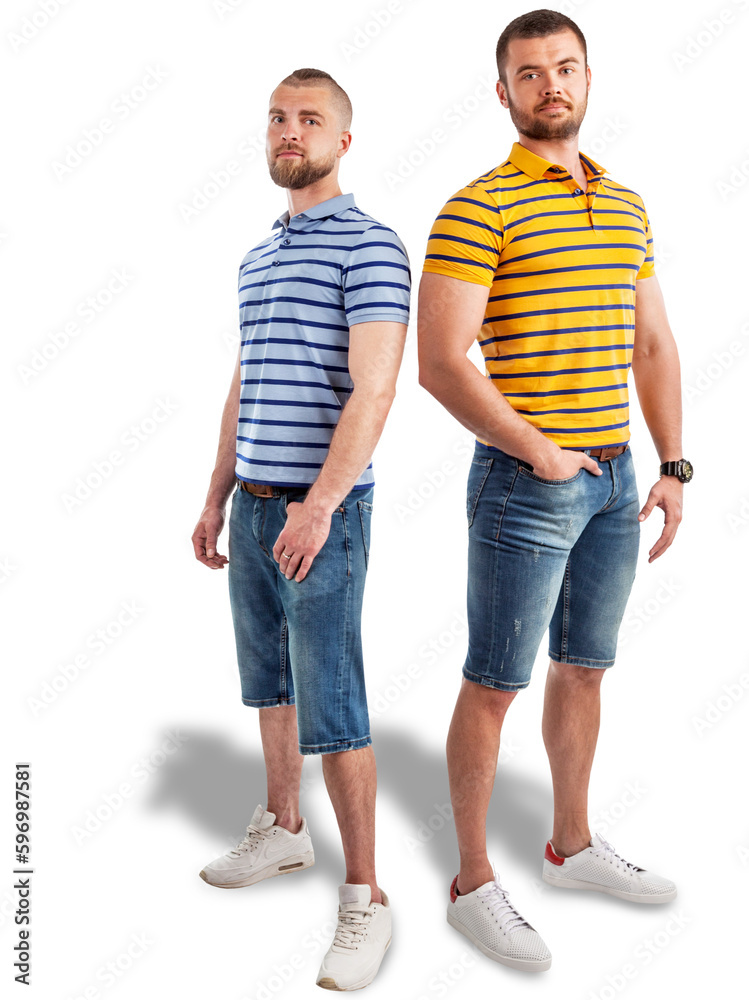 Two cheerful young men posing Two cheerful young men posing